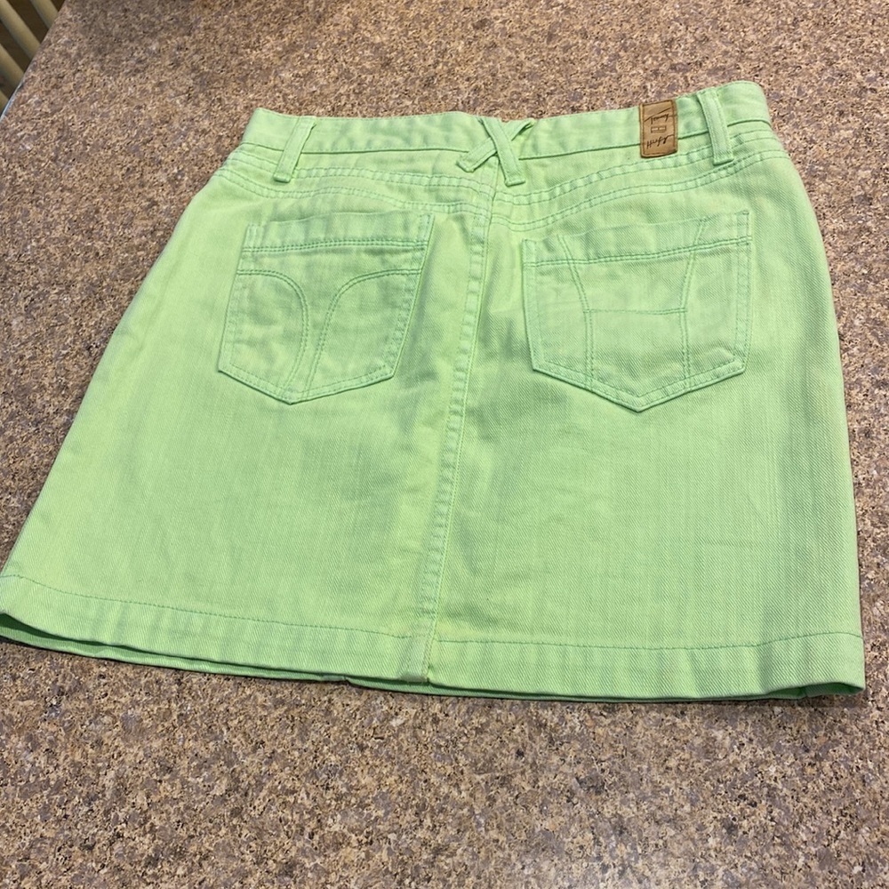 Tommy Hilfiger Green Jean Mini Skirt 4 - Picture 9 of 16